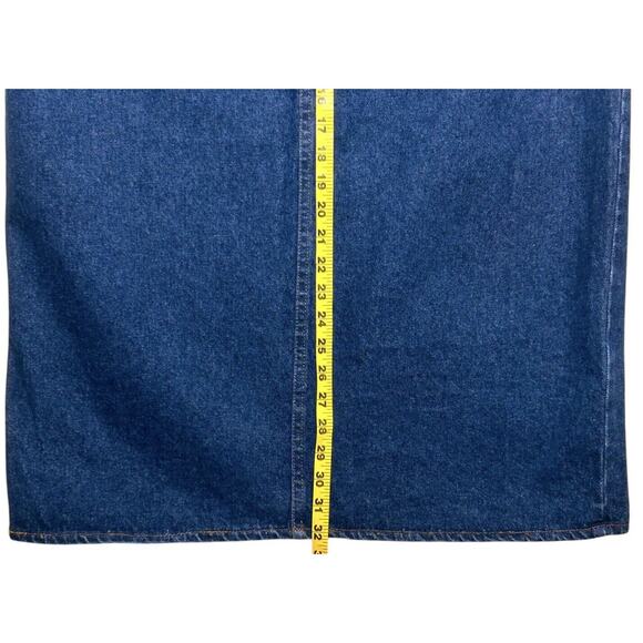 Vtg Gitano Denim Skirt Sz 18/20 H6 Straight Front Slit 90s Y2K Made In USA READ - Picture 9 of 12